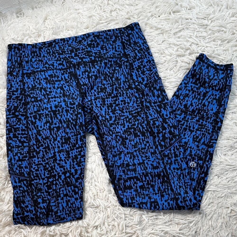 Lululemon Speed Up Tight 28" Urban Block Wild Bluebell Black